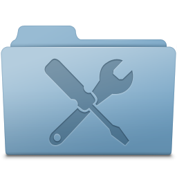 Utilities Folder Blue Icon 256x256 png